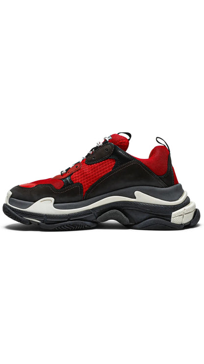 Balenciaga Triple S Red/Black Pre-Distressed